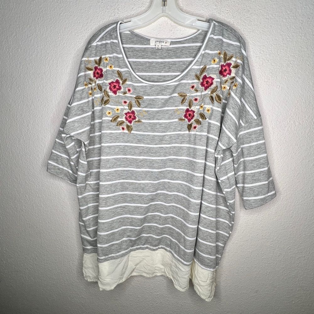 Umgee Floral Embroidered Top - Picture 5 of 8